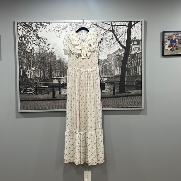 NWT Doen maxi ruffle dress - Picture 2 of 6